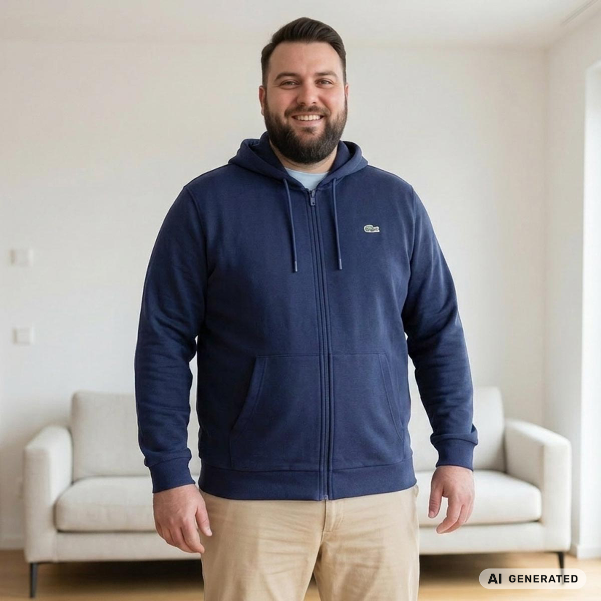 LACOSTE Sweatjacke aus Baumwolle marine