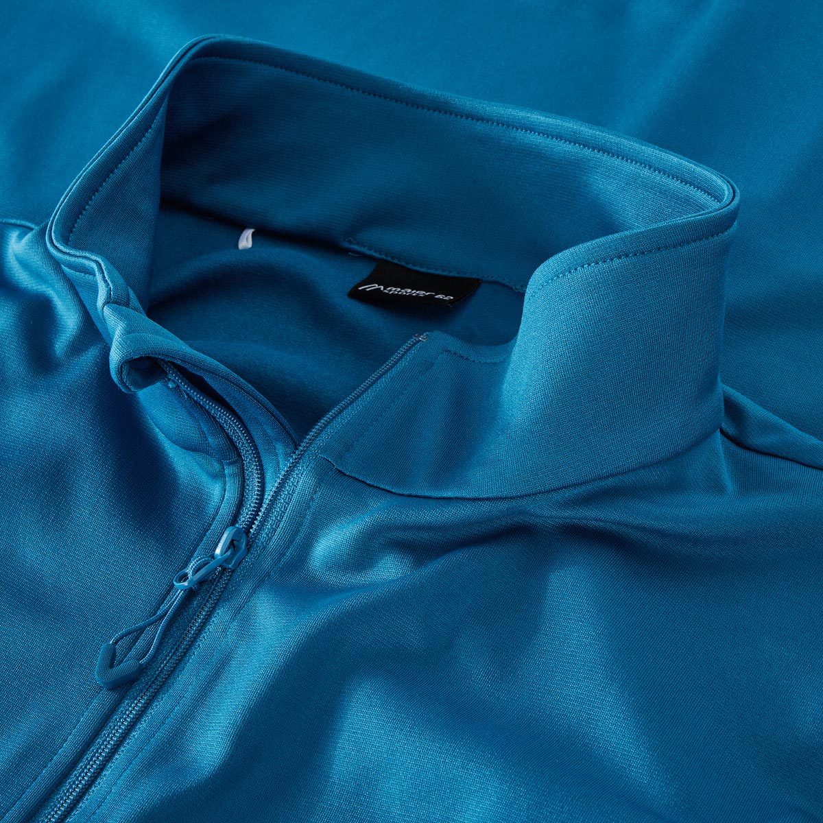 Maier Sports Funktionsshirt mit Stehkragen mittelblau