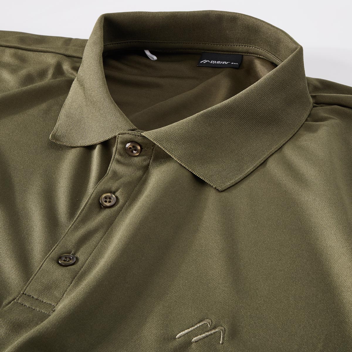 Maier Sports Funktions-Poloshirt, atmungsaktiv und schnelltrocknend oliv