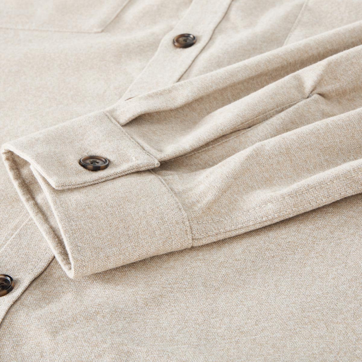 CASA MODA Overshirt aus Baumwolle beige