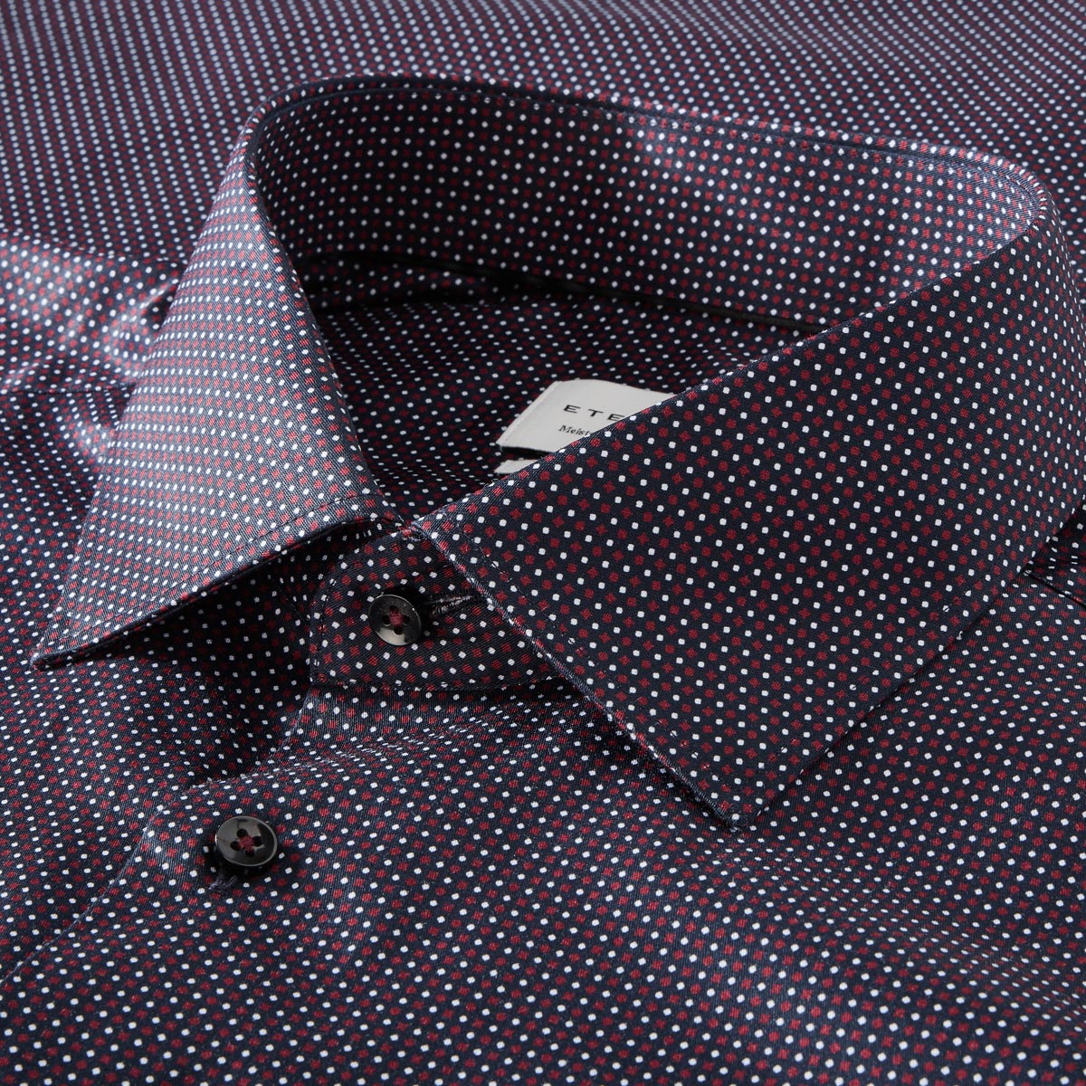 ETERNA Businesshemd mit Allover-Muster, bügelfrei dunkelrot