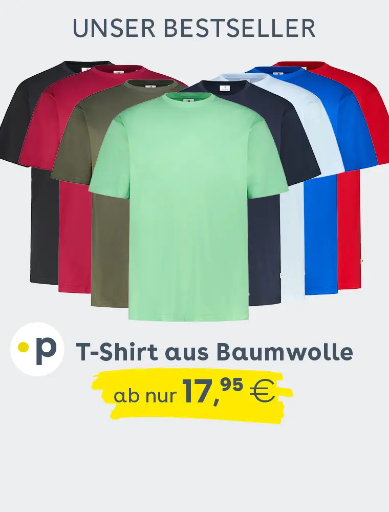 Pfundskerl Bestseller: T-Shirts aus Baumwolle in großen Größen, in vielen Farben ab 17,95 €