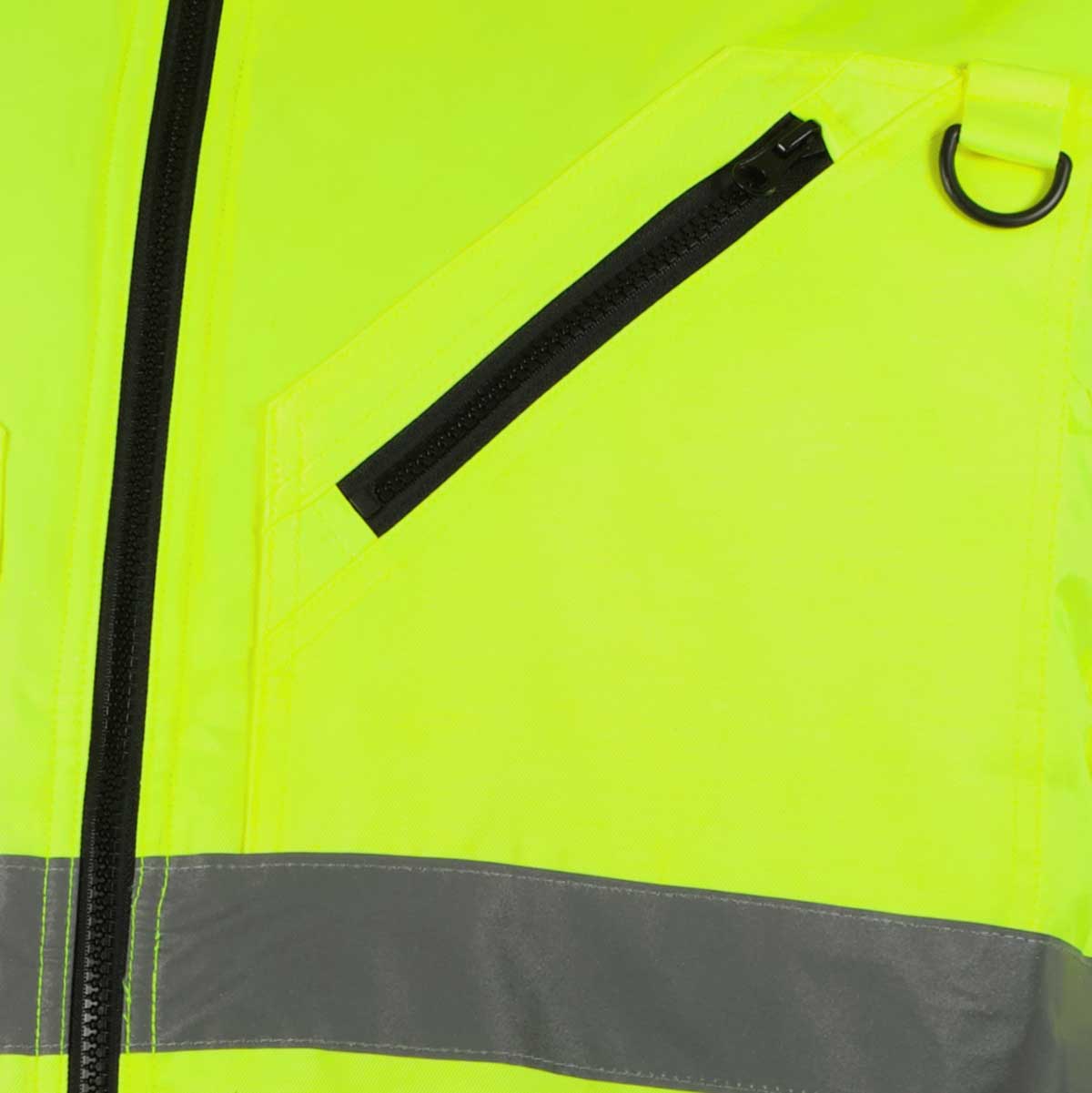 Abraxas Warnjacke gefüttert mit abnehmbaren Ärmeln gelb