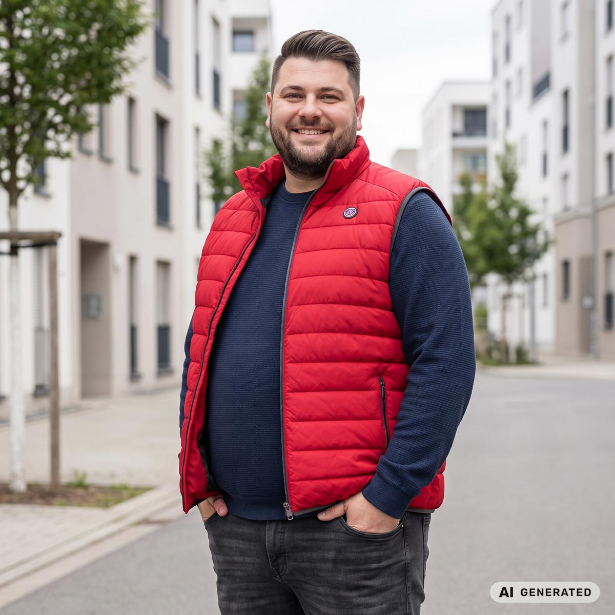 Blue Wave Steppweste "Max", wasser- und windabweisend rot