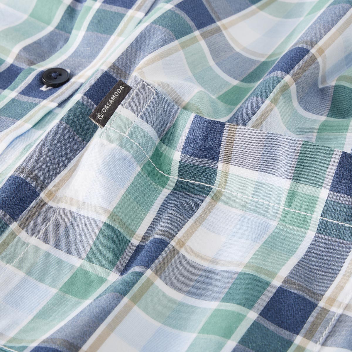 CASA MODA Freizeithemd mit Karomuster grün