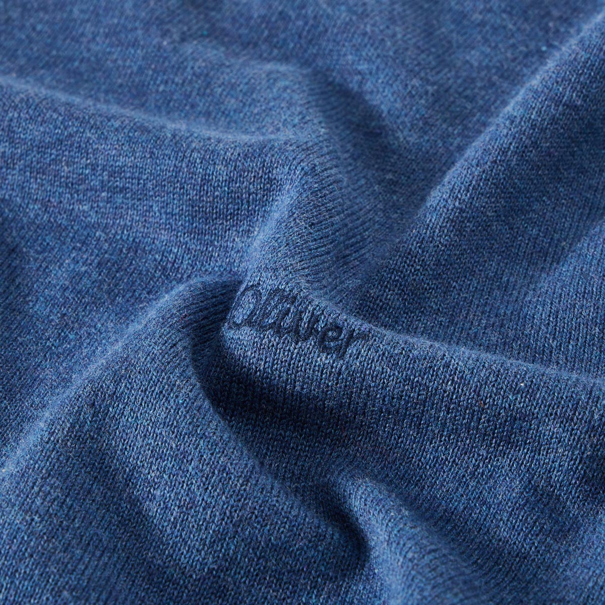 s.Oliver Feinstrickpullover aus Baumwolle blau