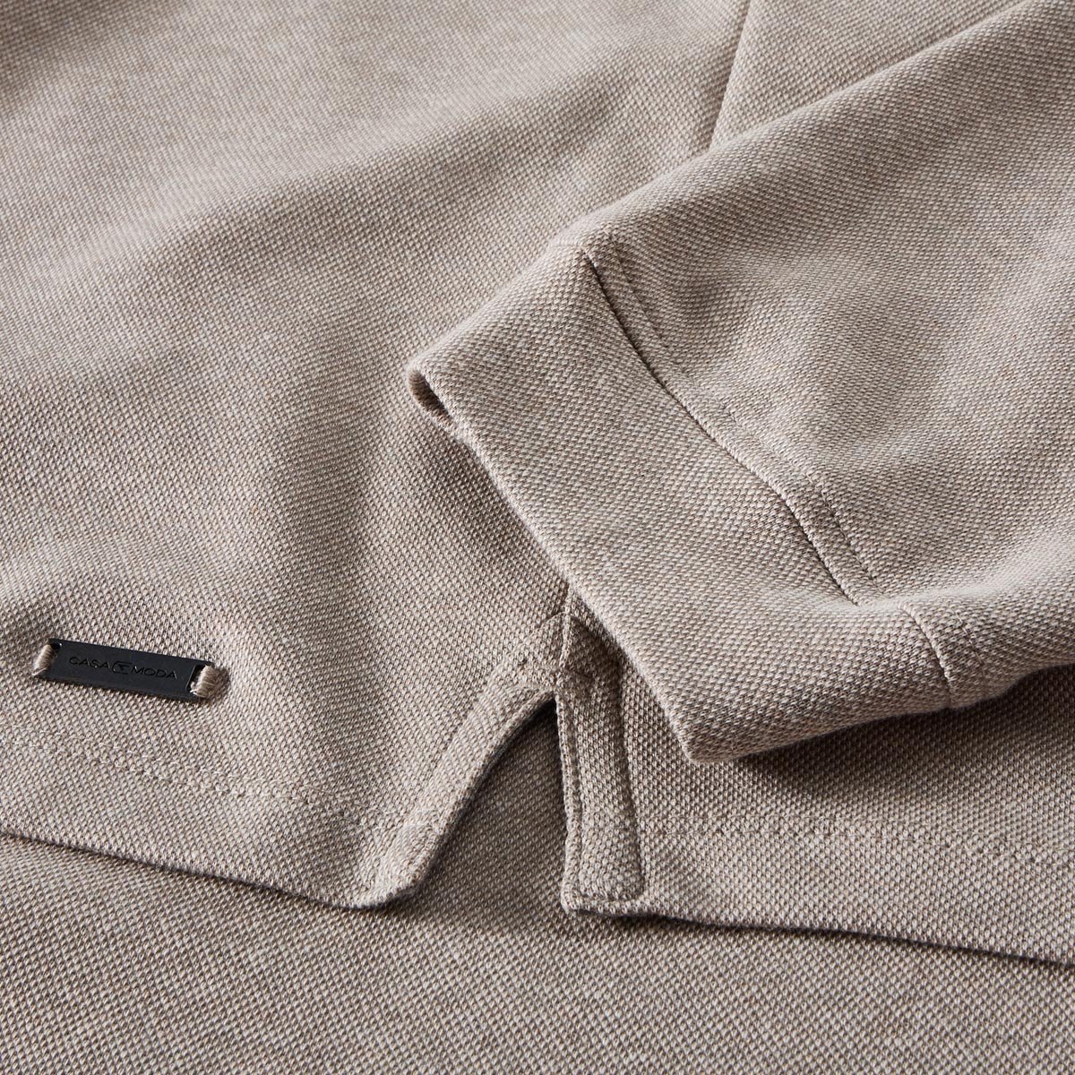 CASA MODA Pflegeleichtes Stretch-Poloshirt beige