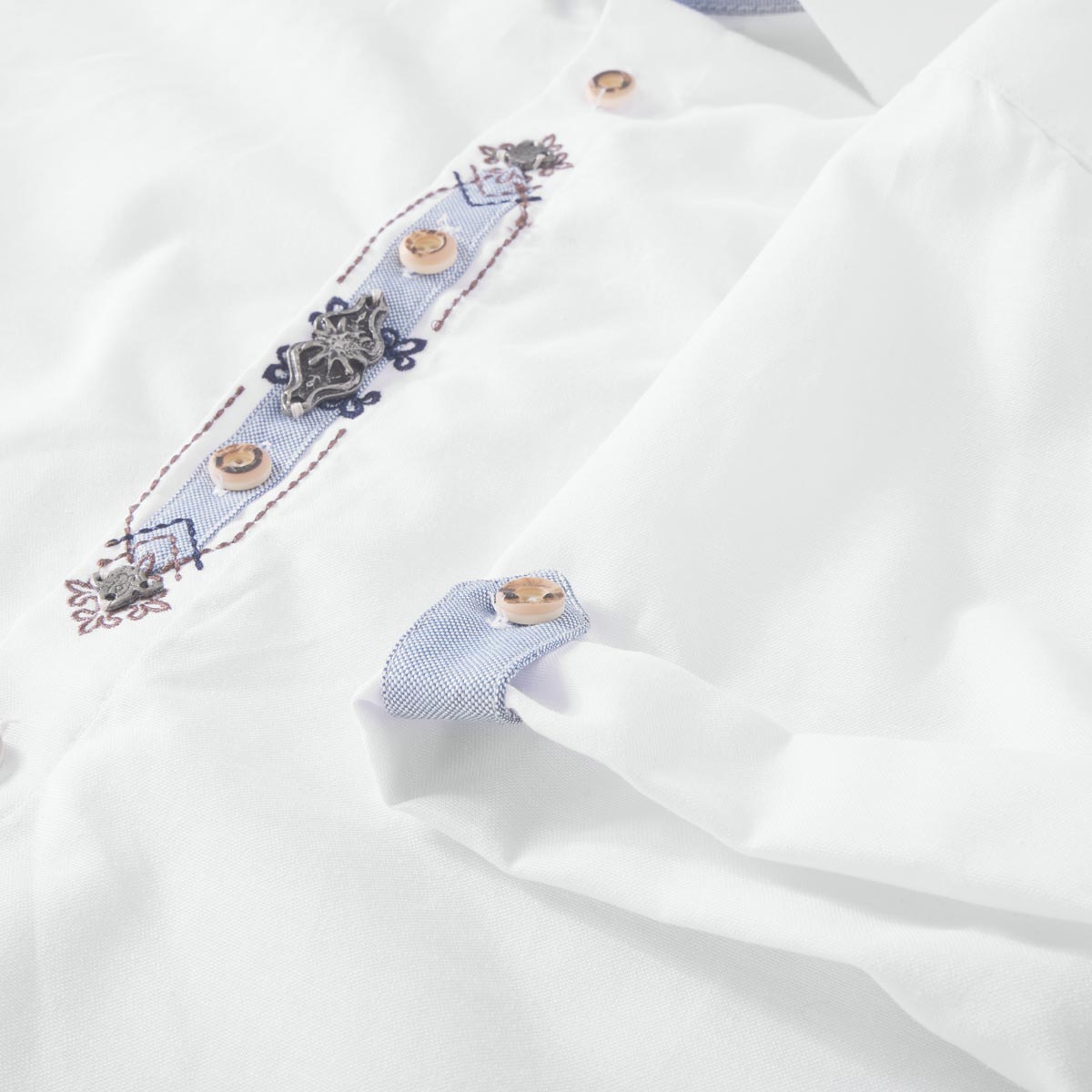 Orbis Trachtenhemd aus Baumwolle weiß