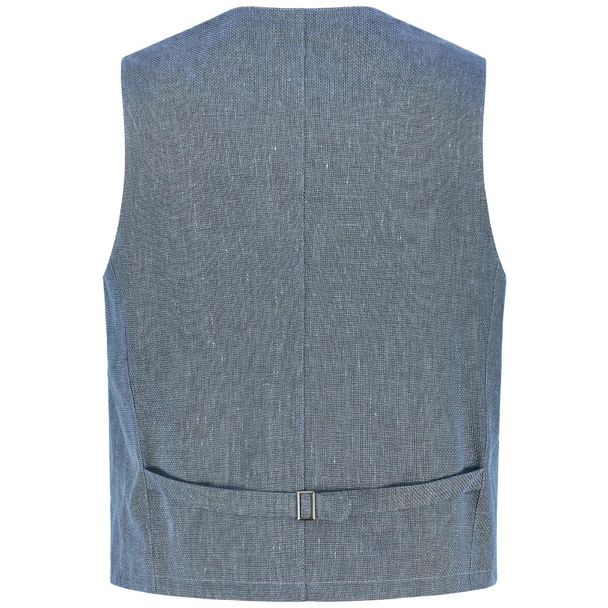 Weis Sakkoweste mit Leinen blau