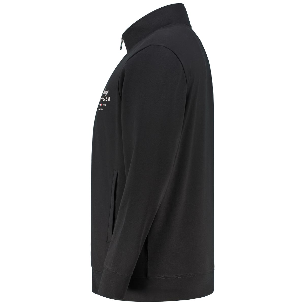 Tommy Hilfiger Sweatjacke mit Label-Print schwarz