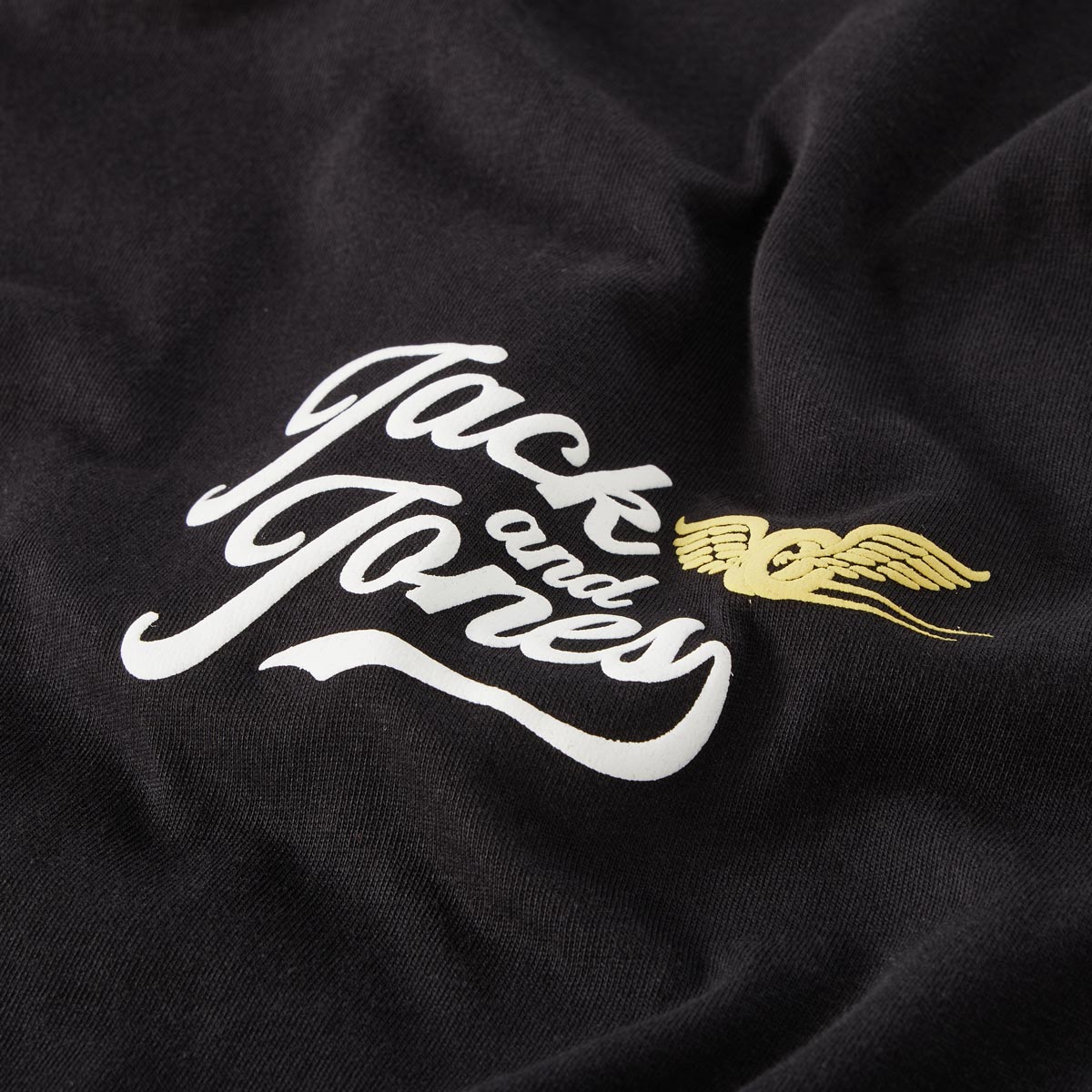 Jack&Jones T-Shirt mit Print auf Vorder- und Rückseite schwarz