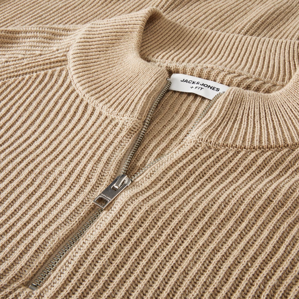 Jack&Jones Strickpullover aus Baumwollmischung beige