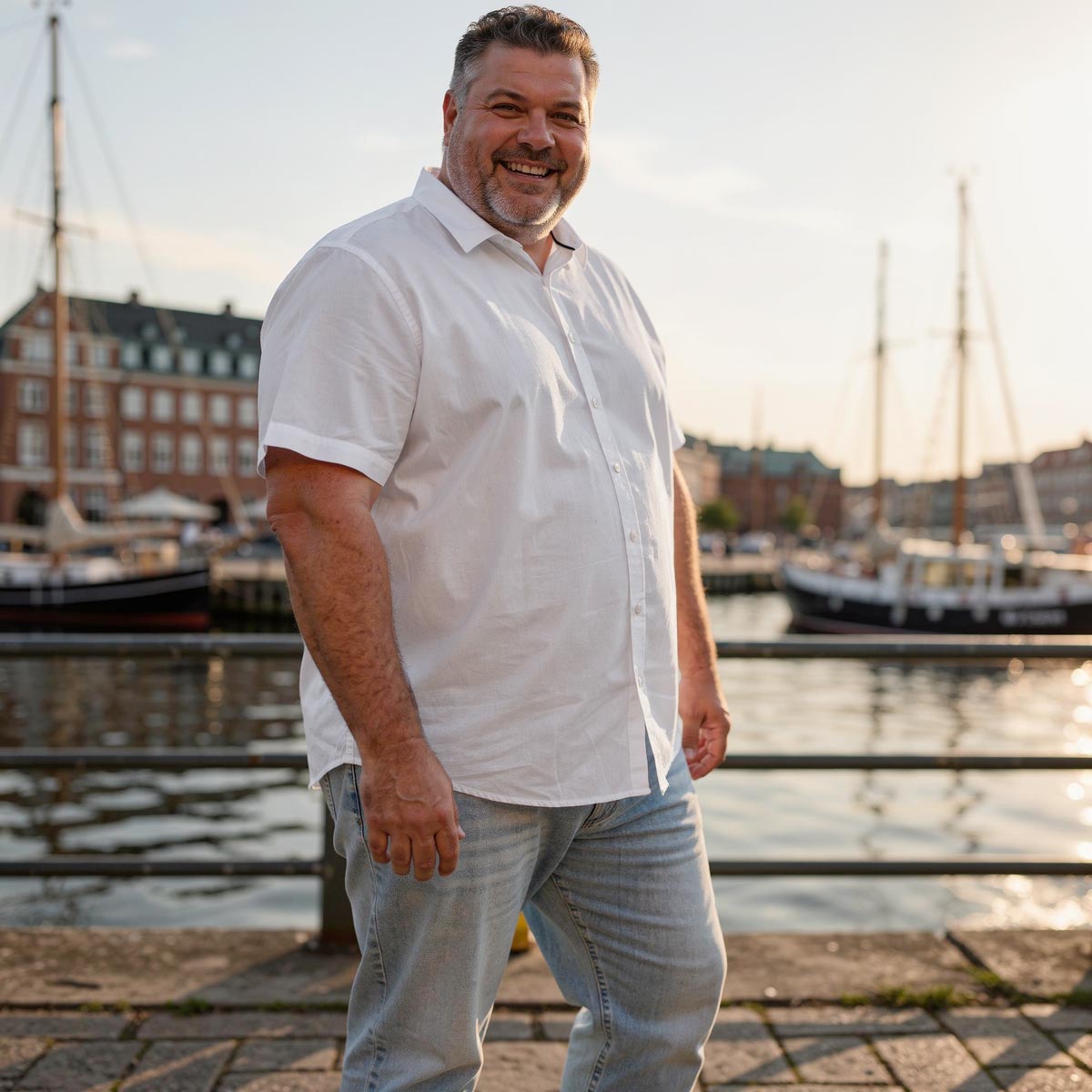 Pfundskerl Freizeithemd mit Lyocell weiß