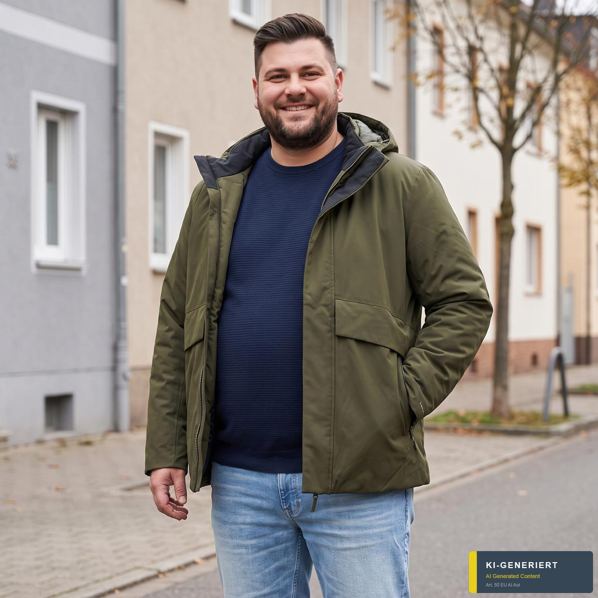 Jack&Jones Wattierte Jacke, wind- und wasserdicht oliv