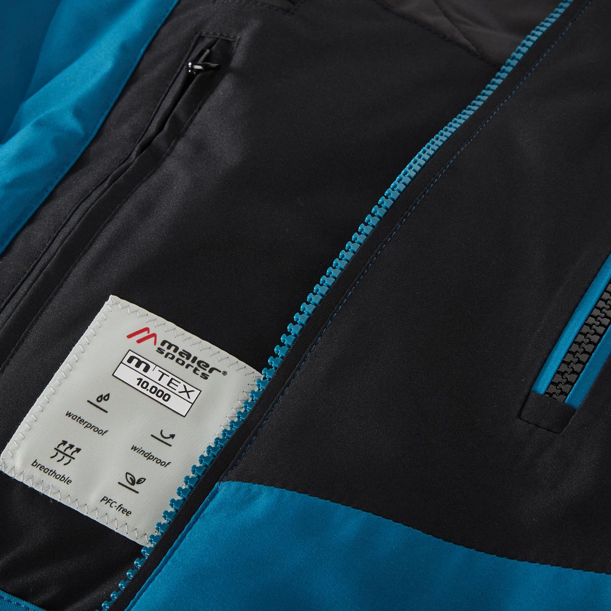 Maier Sports Skijacke, wind- und wasserdicht mittelblau