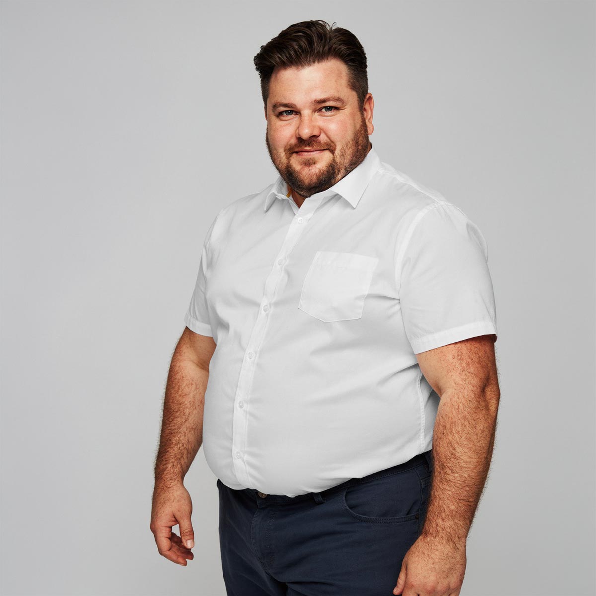 Pfundskerl Businesshemd aus reiner Baumwolle weiß