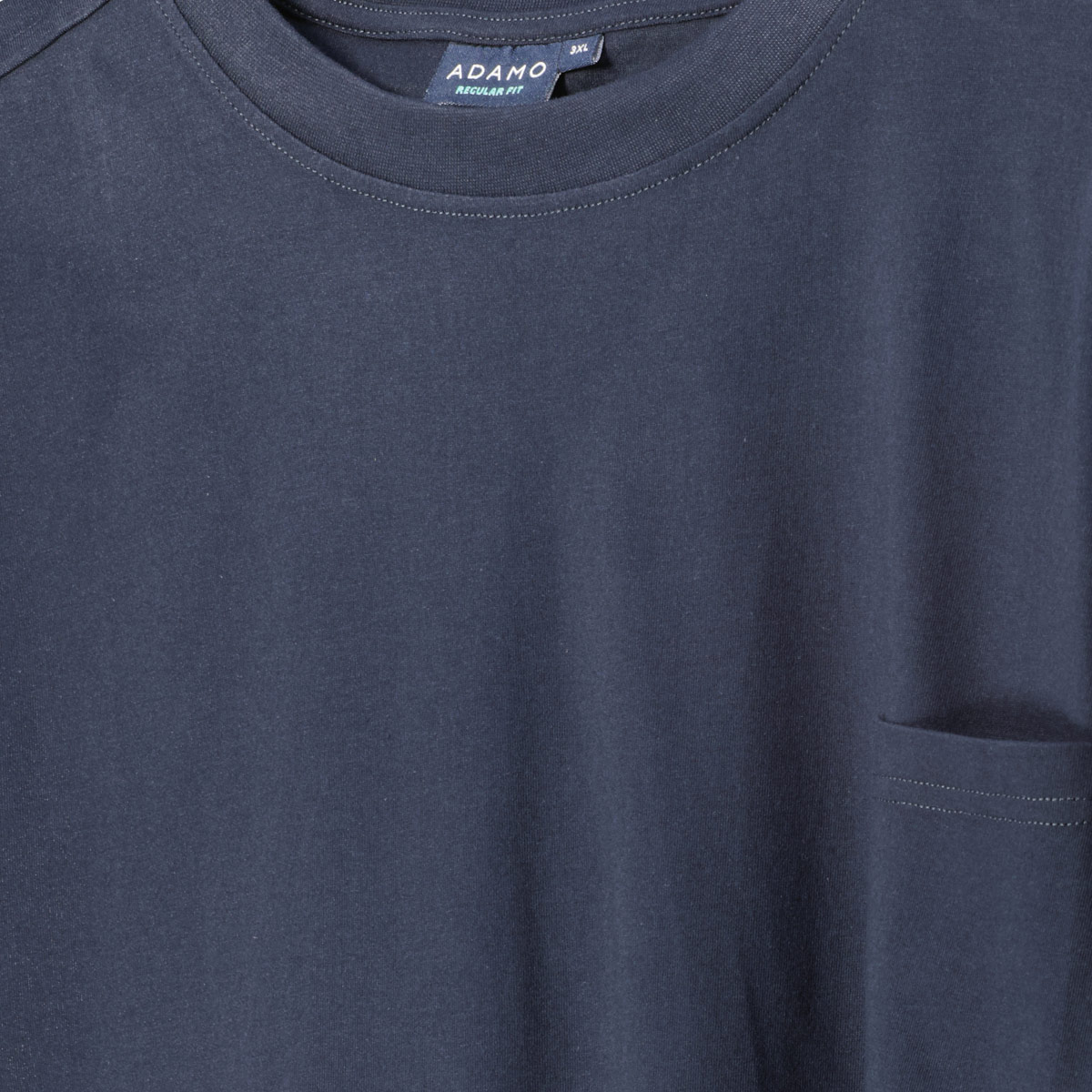 ADAMO Basic T-Shirt mit Brusttasche dunkelblau ADAMO Basic T-Shirt mit Brusttasche dunkelblau