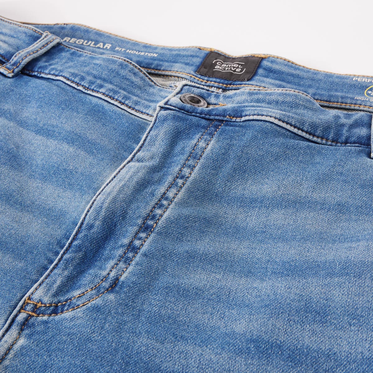 camel active Jeans-Shorts mit Stretch mittelblau