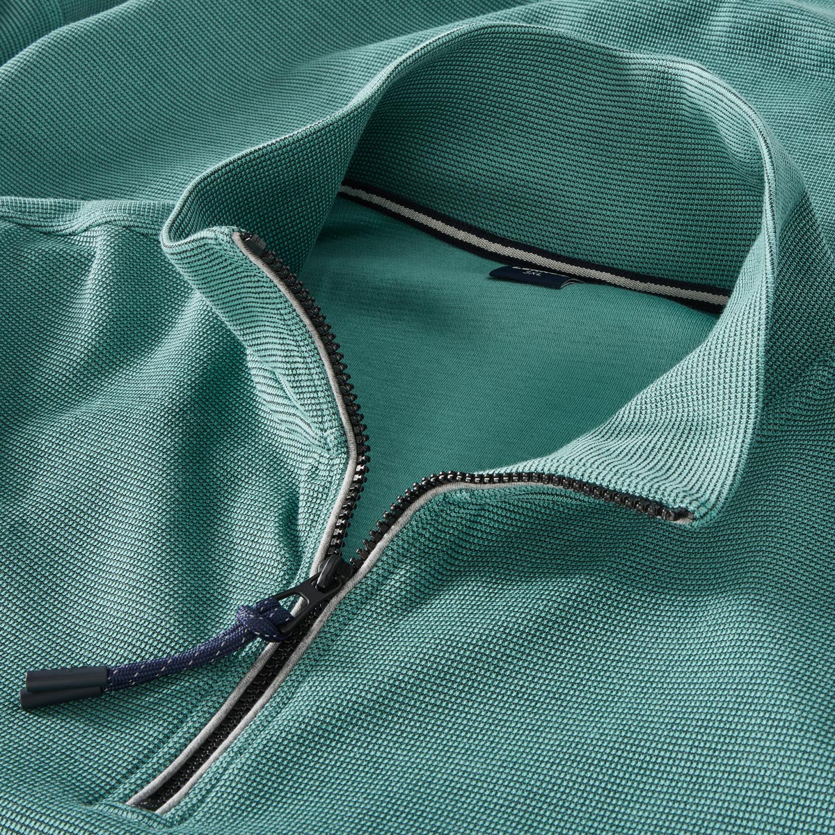 Lerros Sweatshirt aus Baumwollmischung türkis