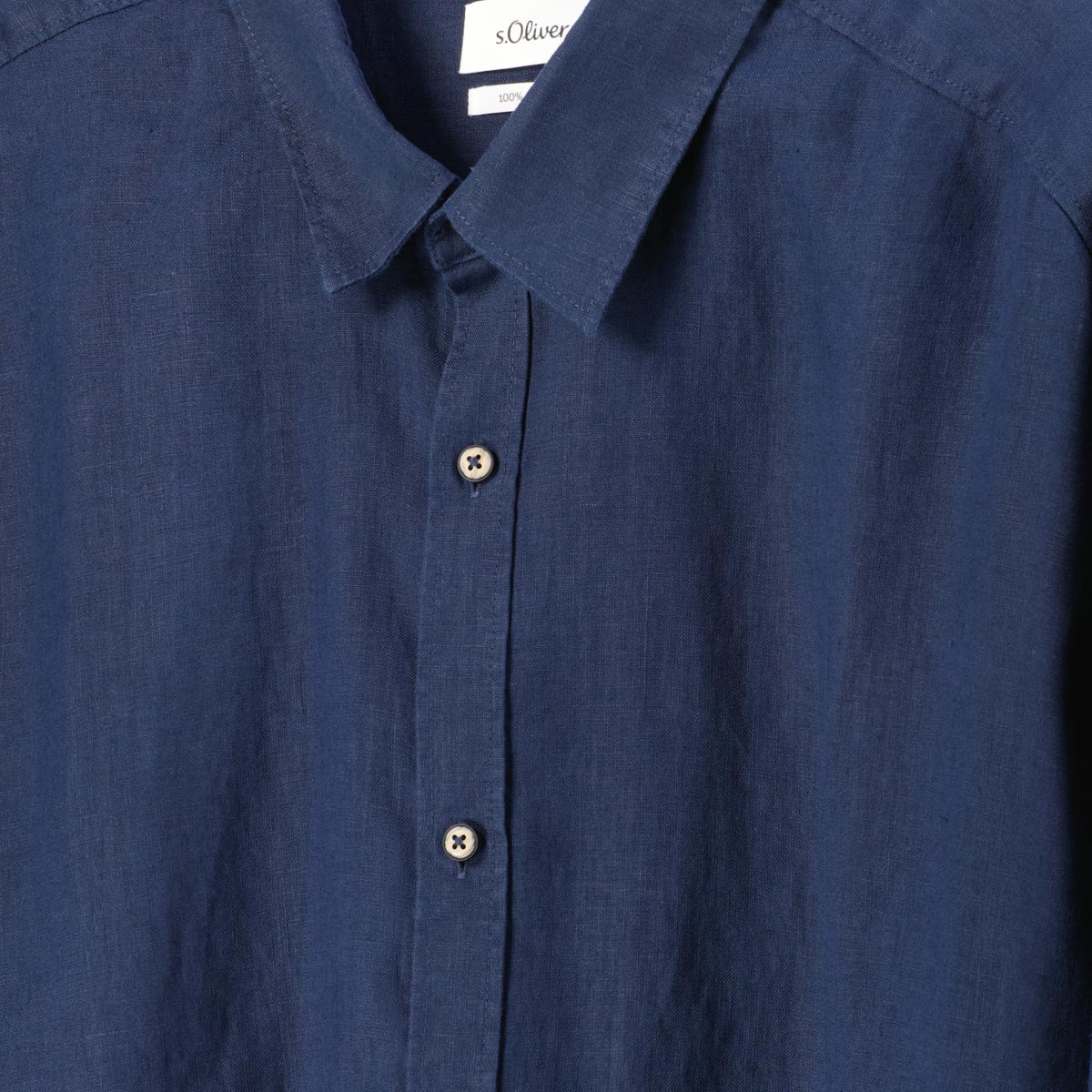 s.Oliver Freizeithemd aus Leinen blau