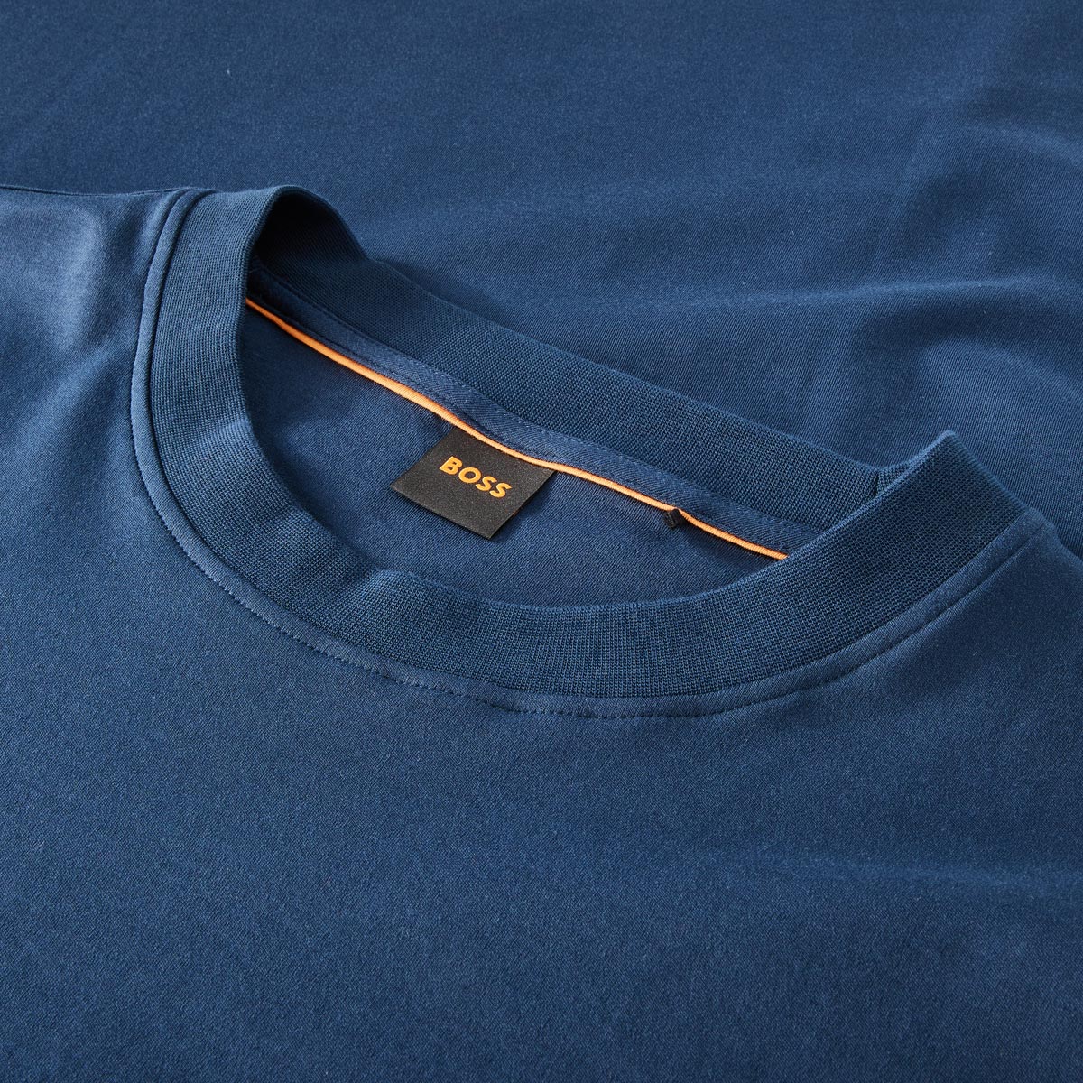 BOSS T-Shirt aus Baumwolle mittelblau