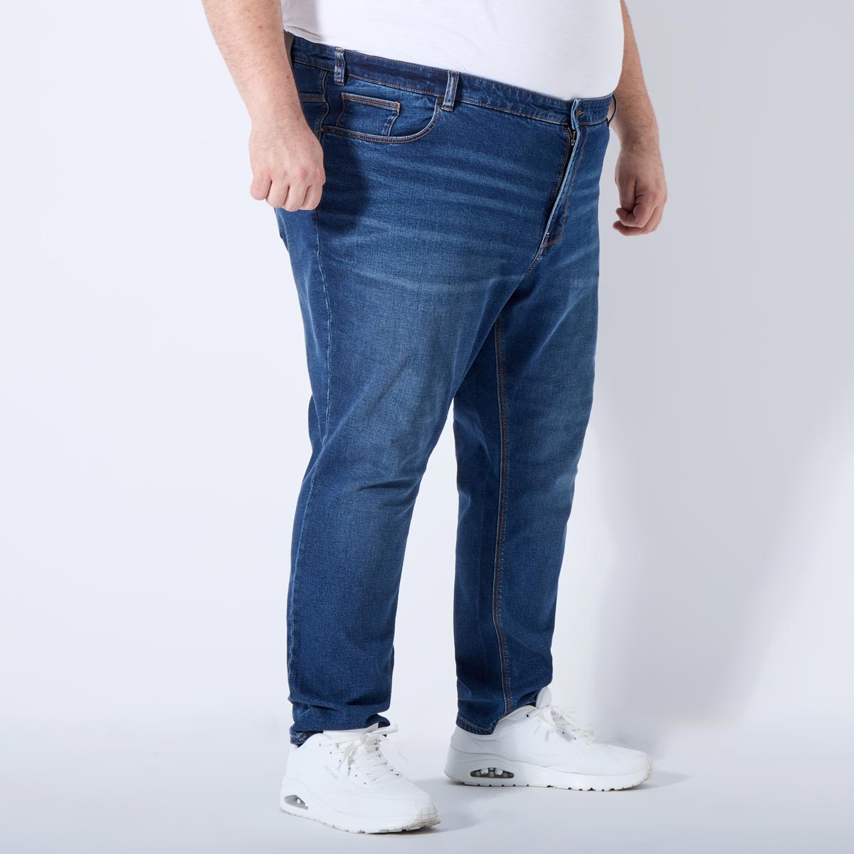 Pfundskerl Stretch-Jeans "Toronto", Regular Fit mittelblau