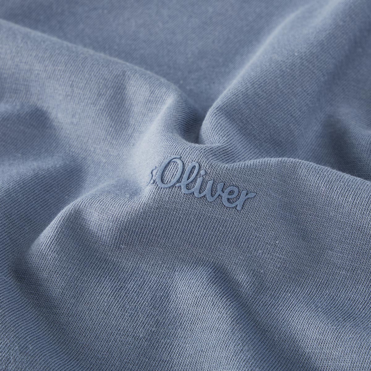 s.Oliver T-Shirt aus Baumwolle graublau