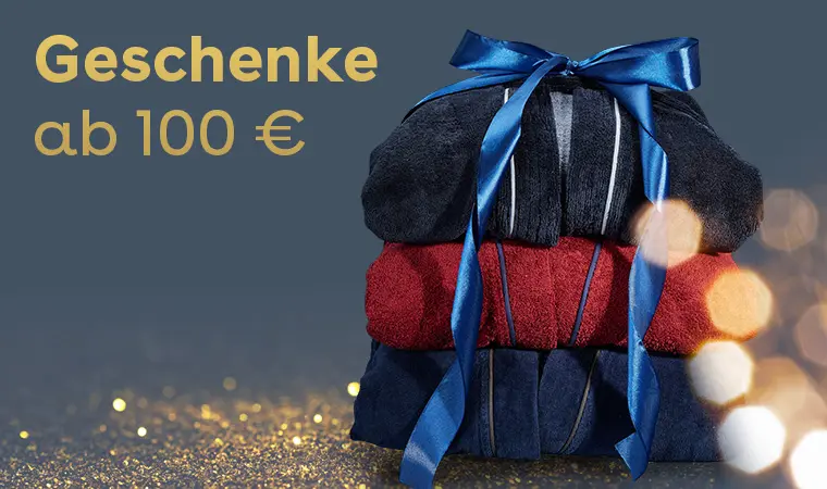 Gefaltete Bademäntel als hochwertiges Weihnachtsgeschenk – luxuriöse Geschenkideen ab 100 Euro für Männer in XXL