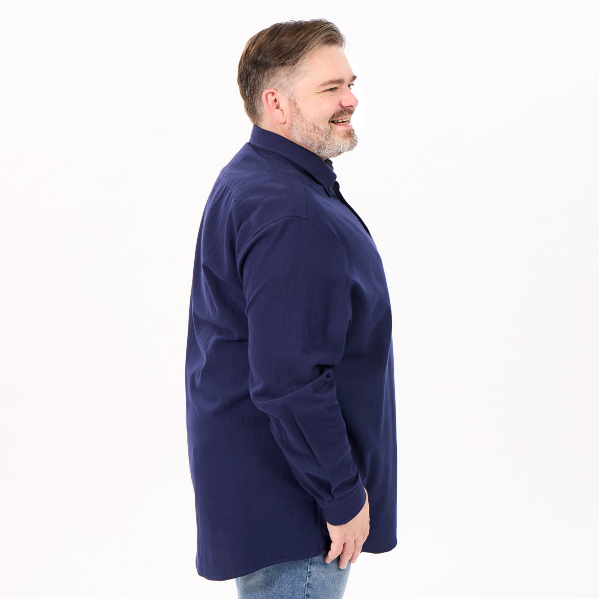 Pfundskerl Freizeithemd aus Baumwoll-Flanell dunkelblau