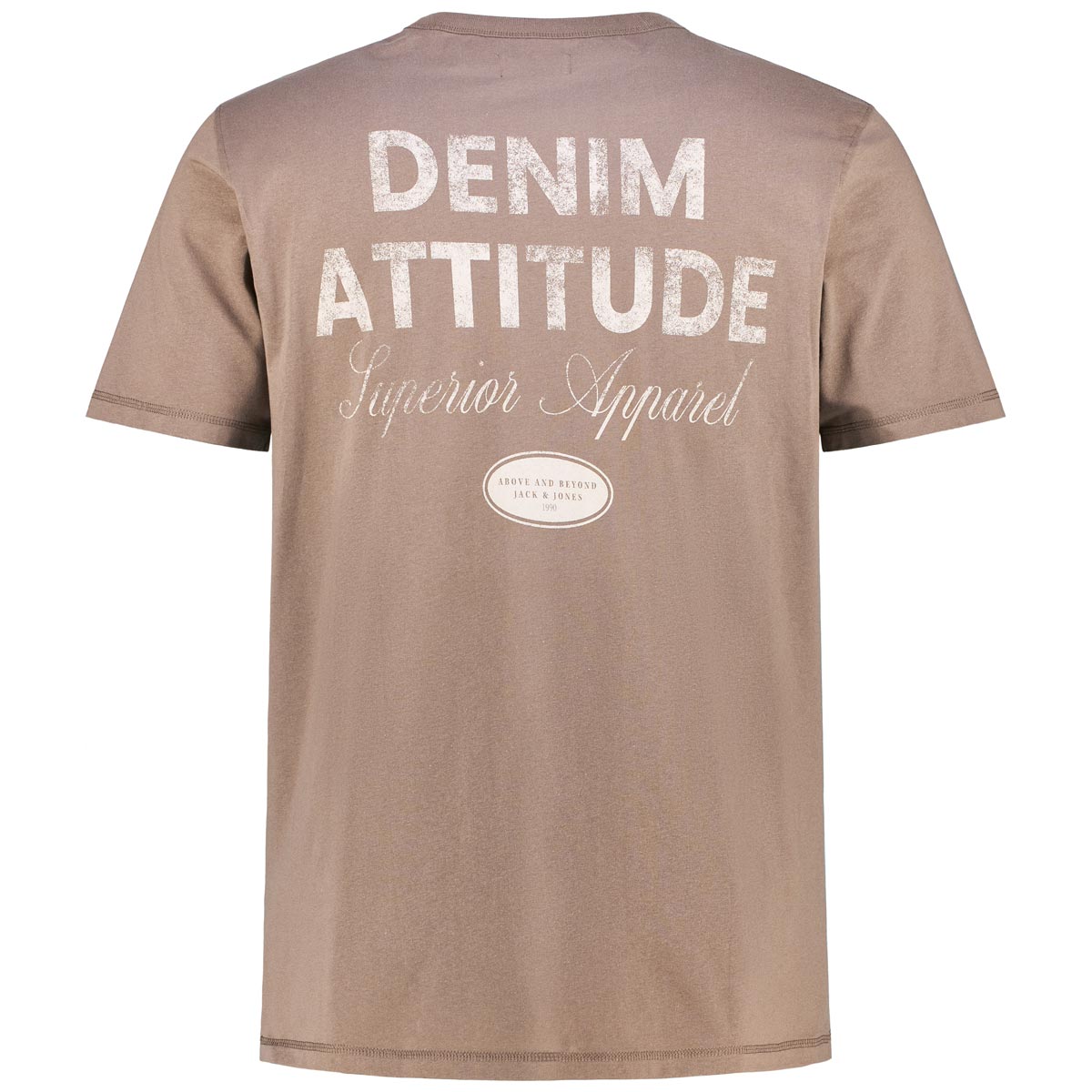 Jack&Jones T-Shirt mit Print auf Vorder- und Rückseite mittelbraun