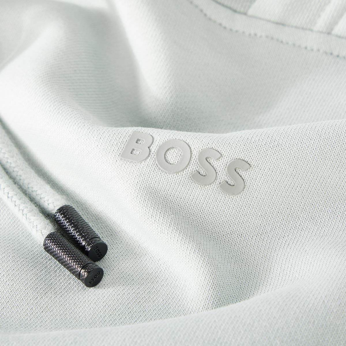 BOSS Hoodie aus Baumwolle mint