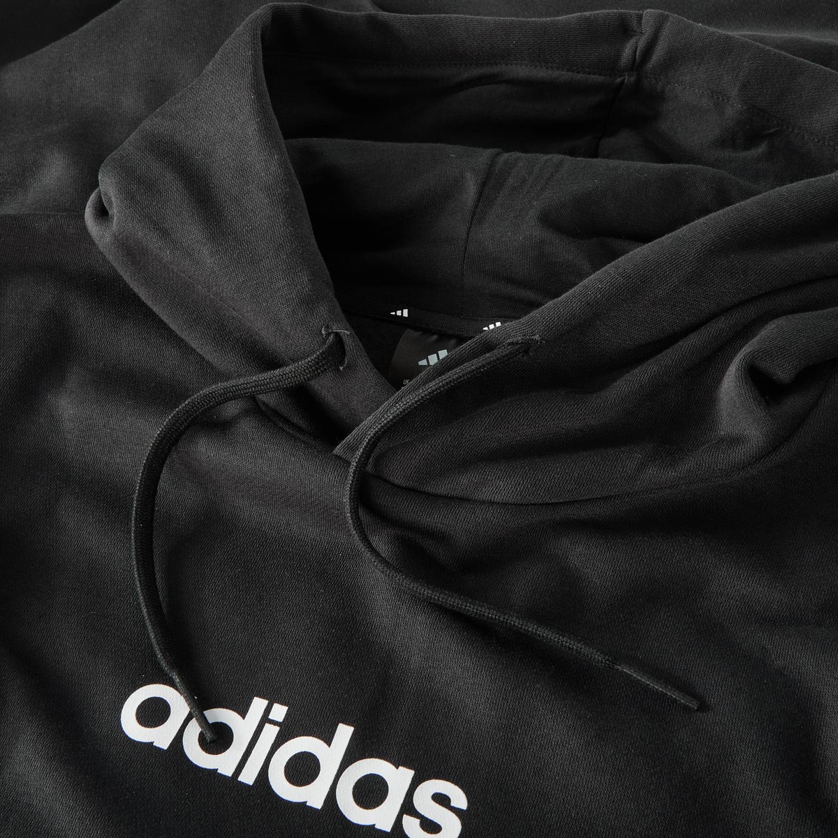 adidas Hoodie aus Materialmix schwarz