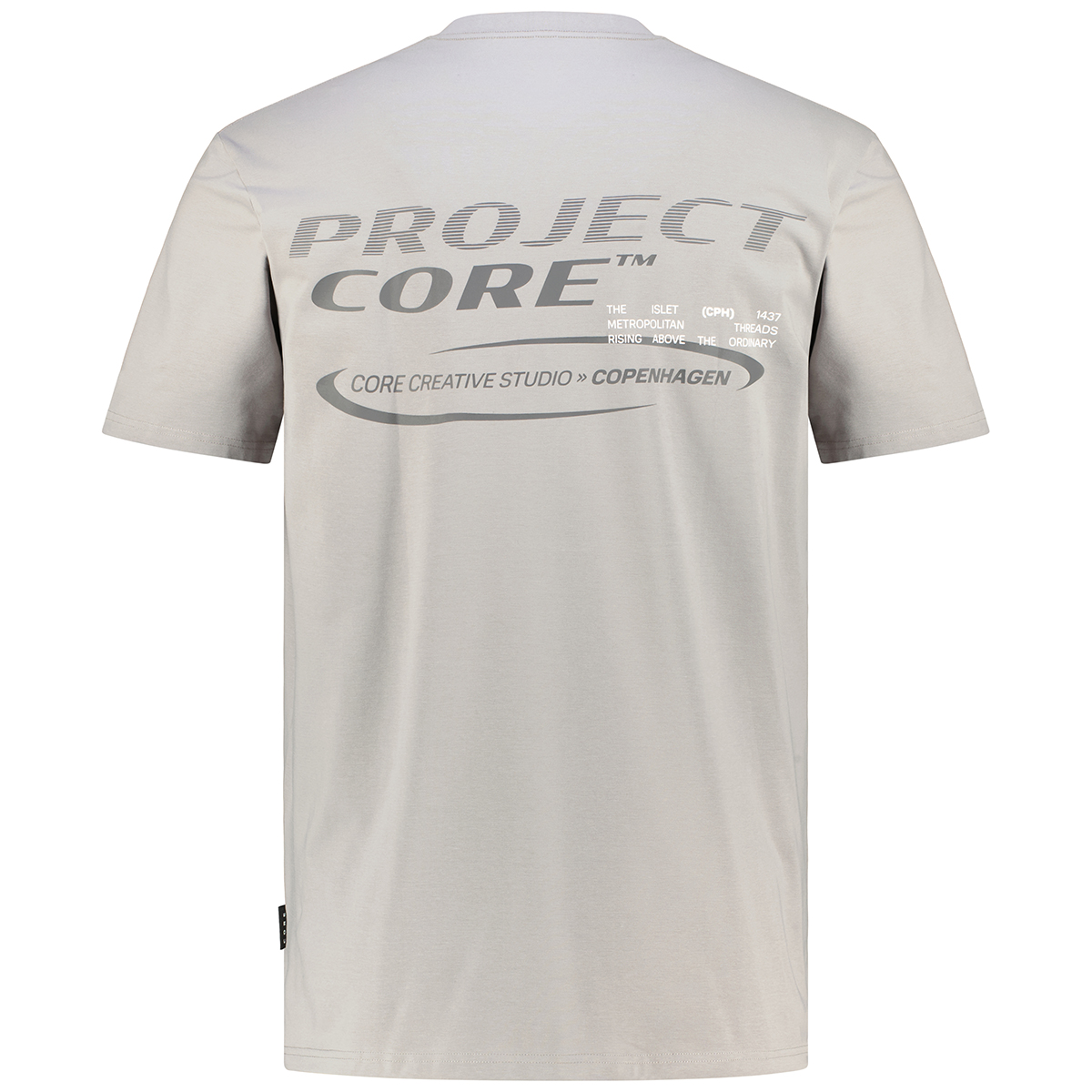 Jack&Jones T-Shirt mit Print auf Vorder-und Rückseite grau