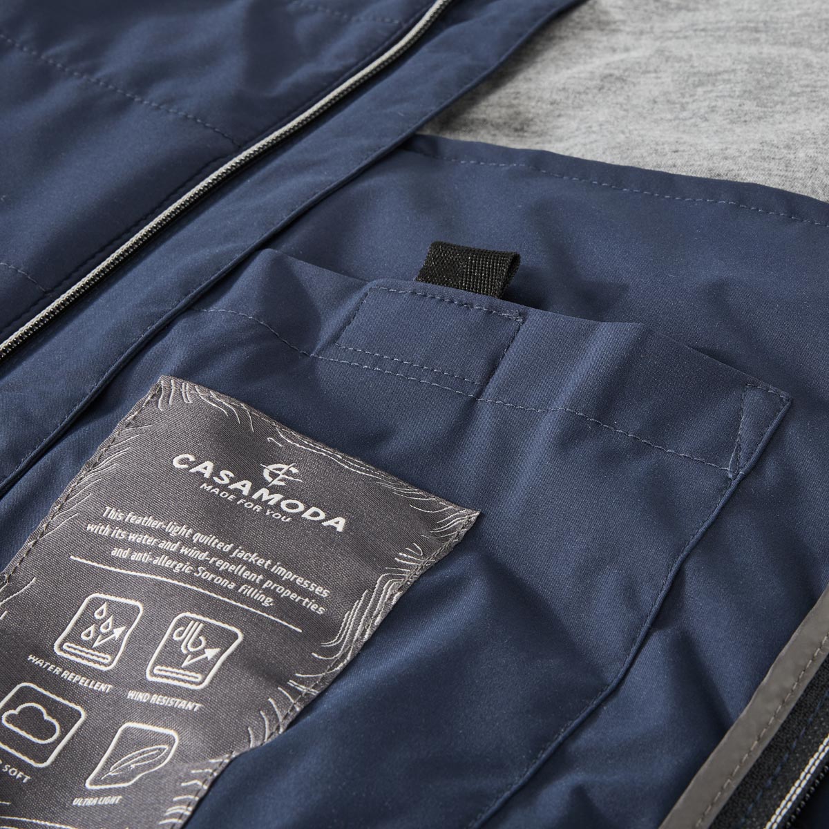 CASA MODA Leichte Weste, wasser- und windabweisend dunkelblau