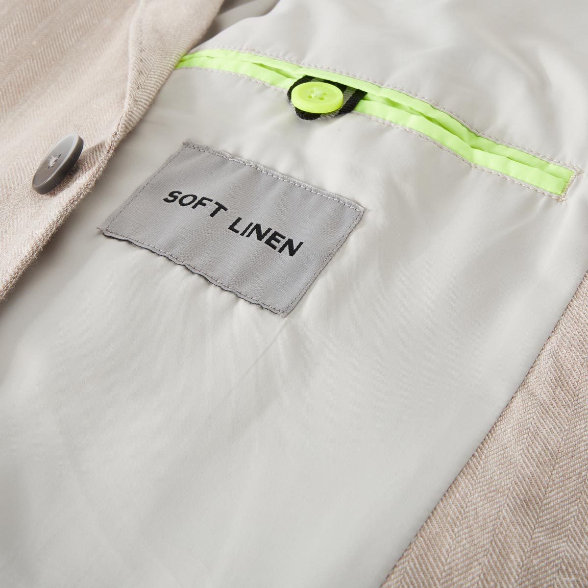 Calamar Sakko mit Leinen beige