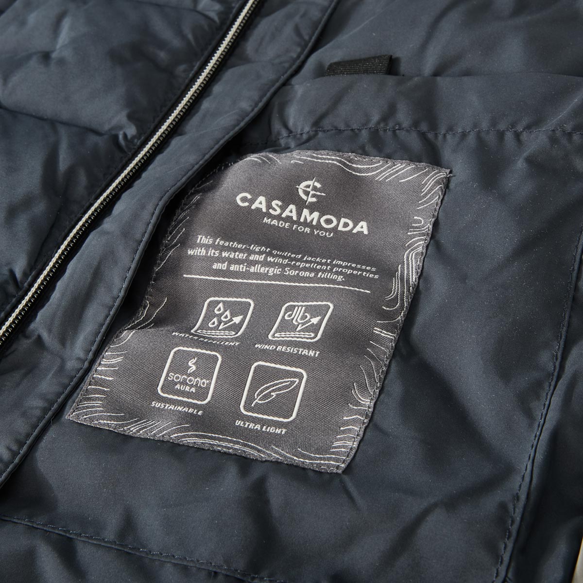 CASA MODA Steppjacke wind- und wasserabweisen marine