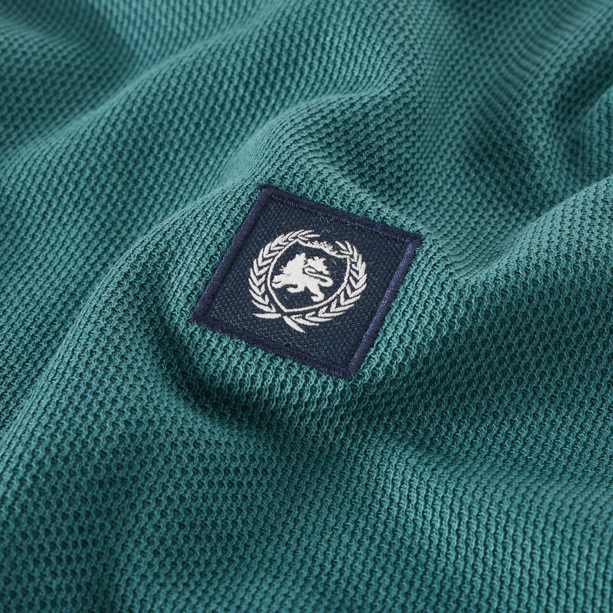 Lerros T-Shirt mit Strukturgewebe dunkelgrün