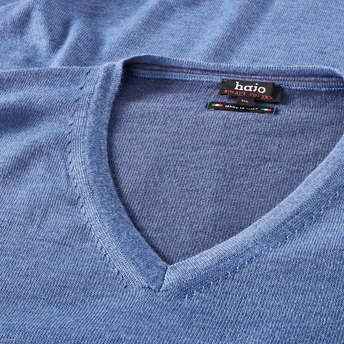 Hajo Feinstrickpullover "Smart Relaxx", hautsympathisch blau