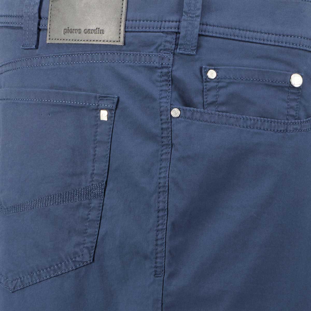 Pierre Cardin Baumwollhose „Lyon“ mit Stretch, Slim Fit dunkelblau