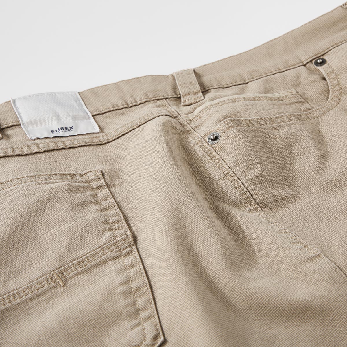 Eurex by Brax Stretch-Baumwollhose "Luke", Tapered Fit hellbraun