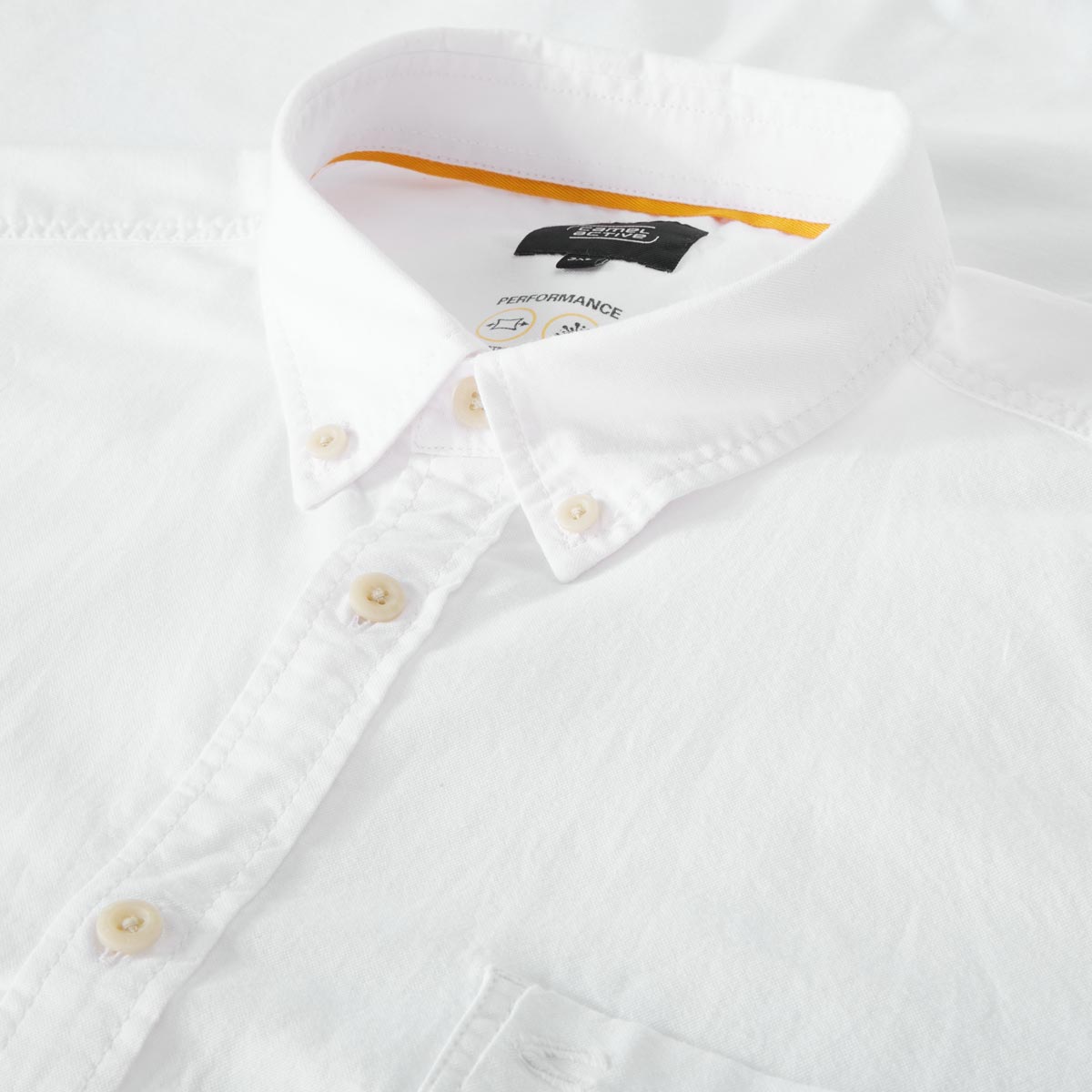 camel active Freizeithemd mit Elasthan weiß