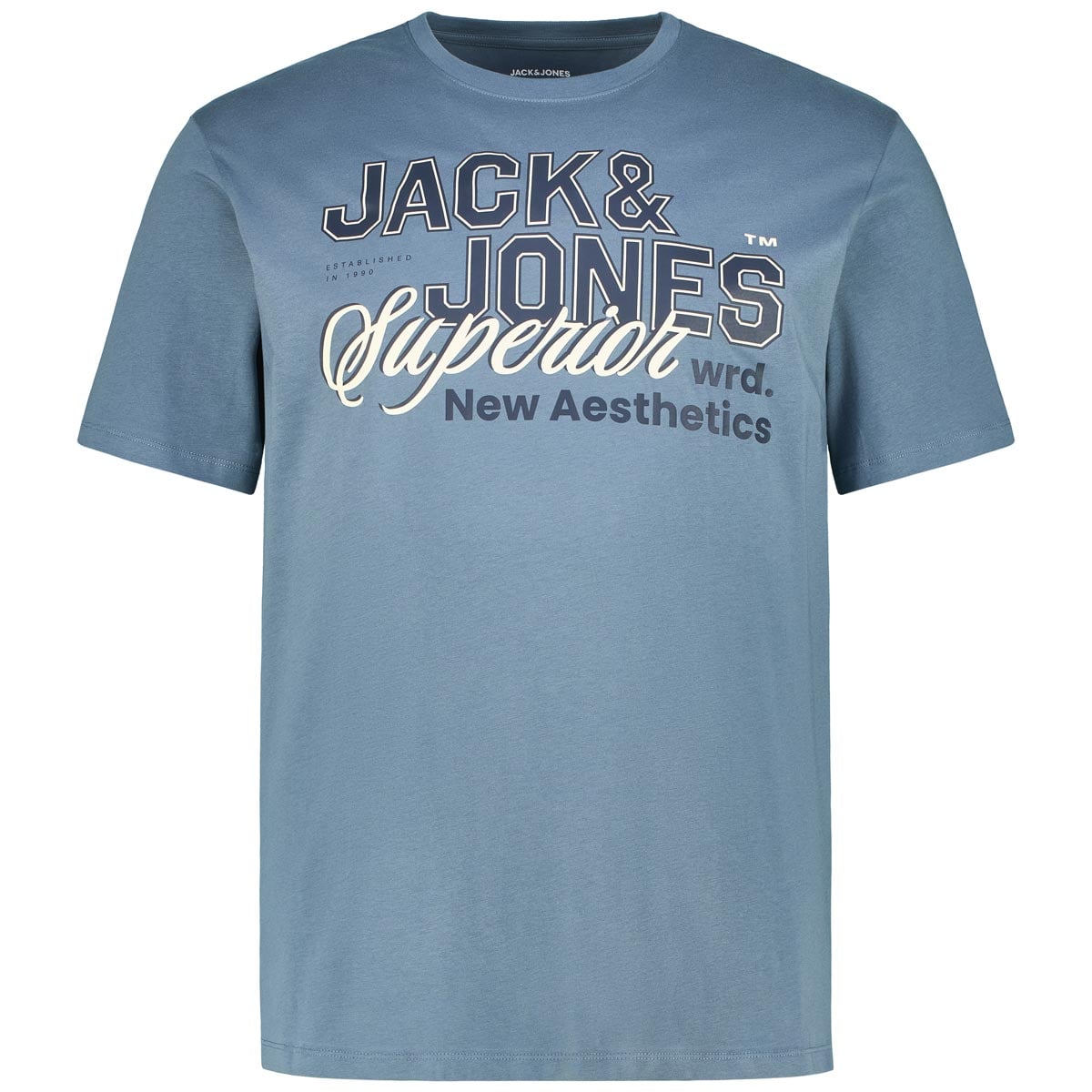 Jack&Jones T-Shirt Aus Biobaumwolle Farbe Jeansblau Größe, 3XL