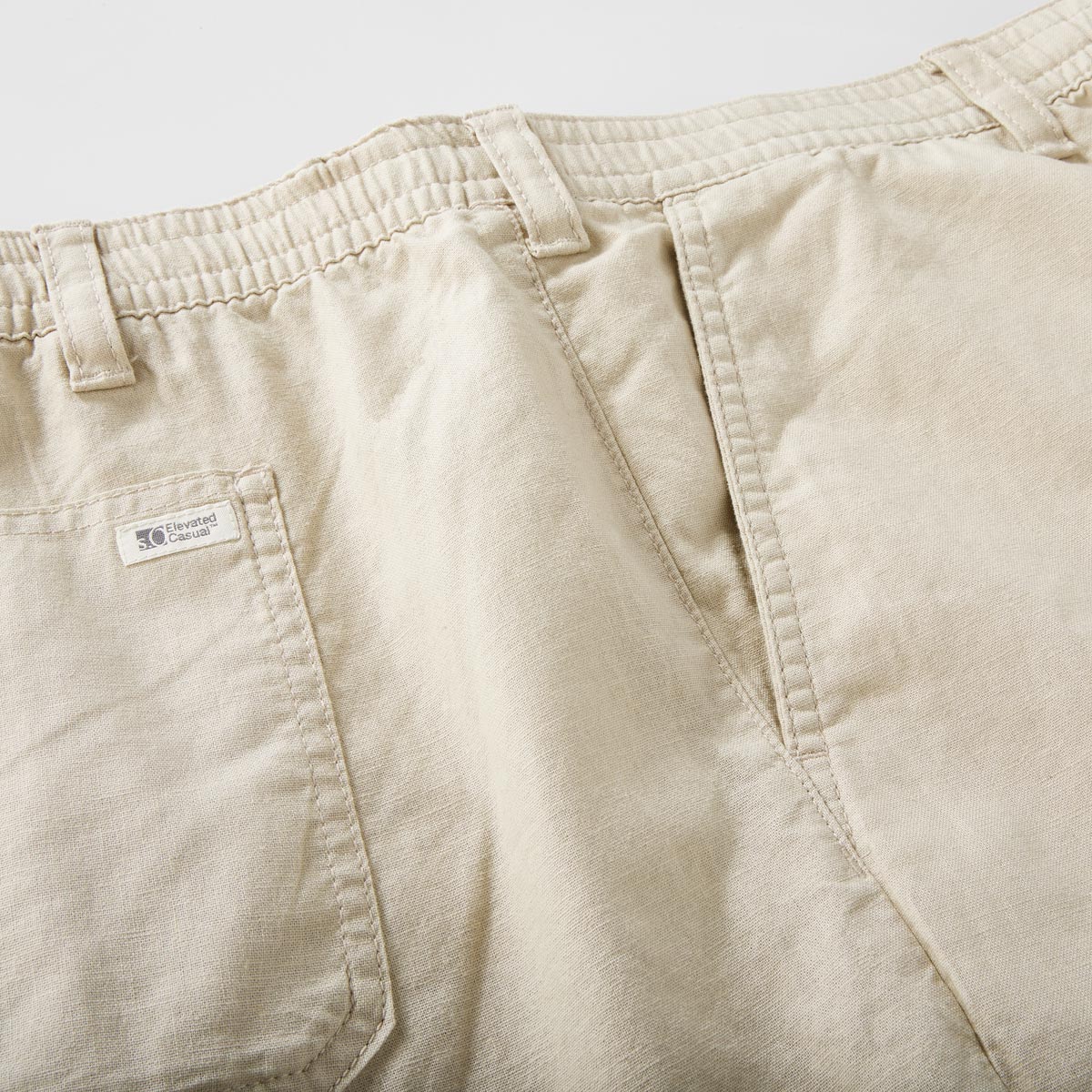 s.Oliver Chino-Shorts mit Leinen beige