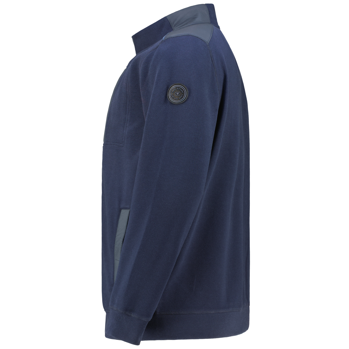 CASA MODA Sweatjacke mit Elasthan dunkelblau