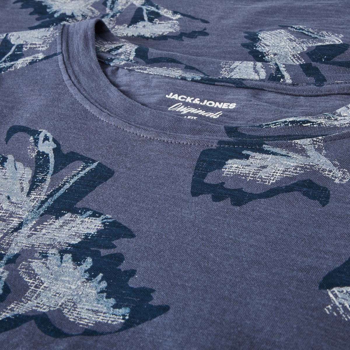 Jack&Jones T-Shirt mit Allover-Muster grau