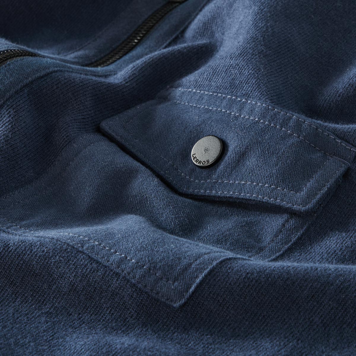 Lerros Sweatjacke aus Baumwollmischung blau