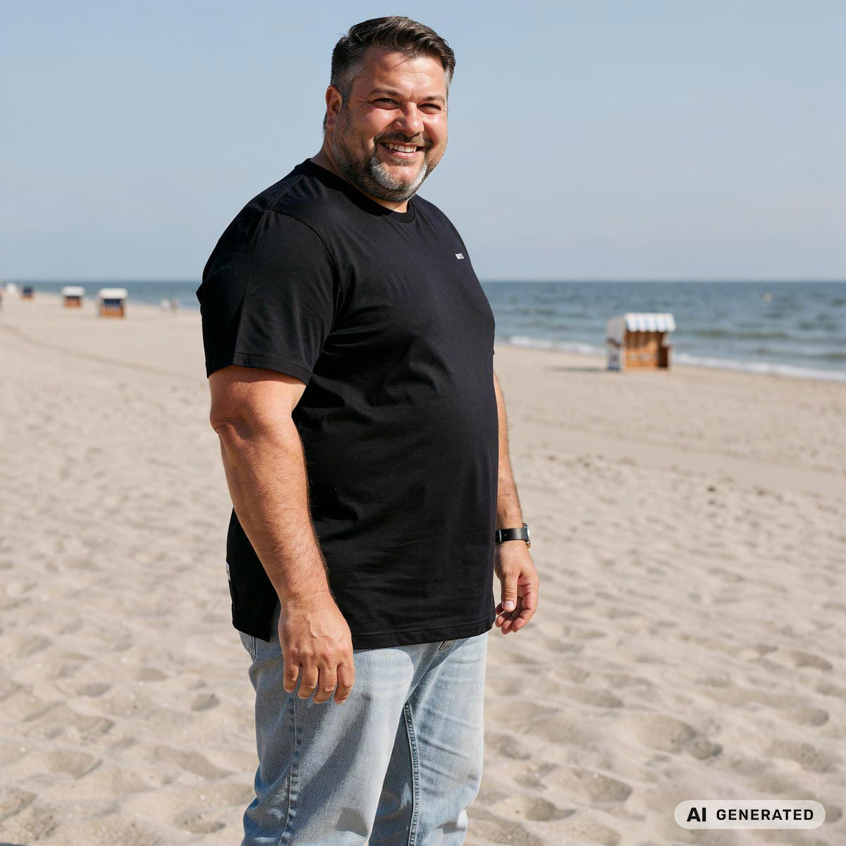 BOSS T-Shirt mit Elasthan dunkelblau