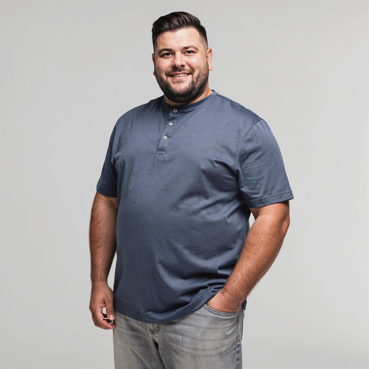 Pfundskerl Doppelpack Shirt mit Serafinokragen dunkelblau