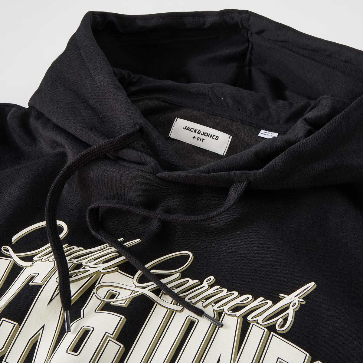 Jack&Jones Hoodie mit Label-Print schwarz