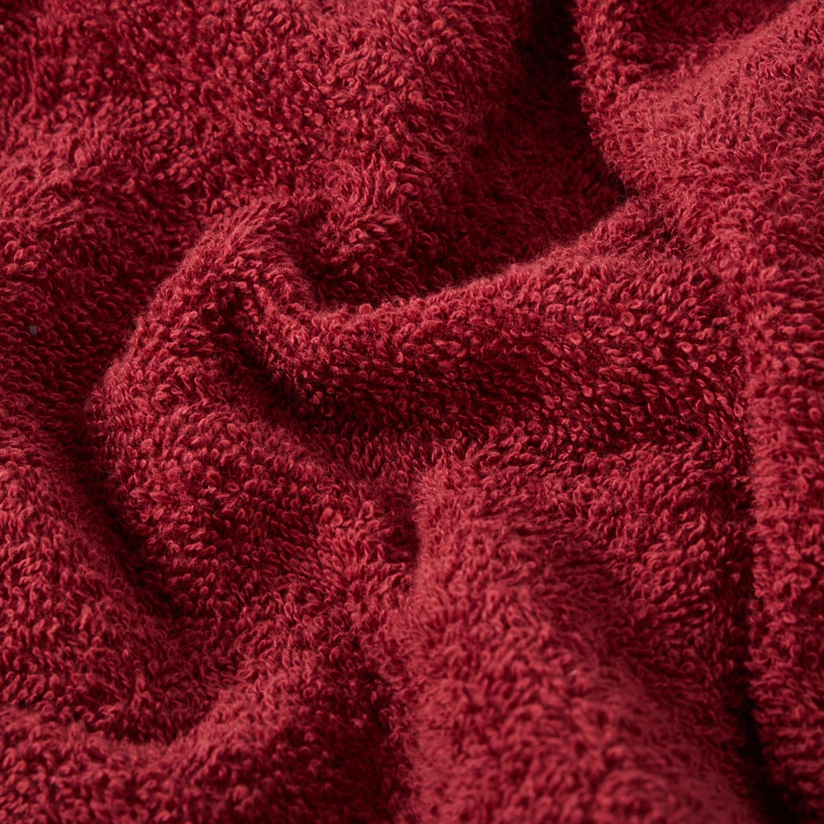 ADAMO Bademantel aus Baumwoll-Frottee rot